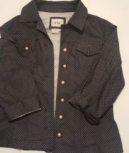Denim polka dot jacket